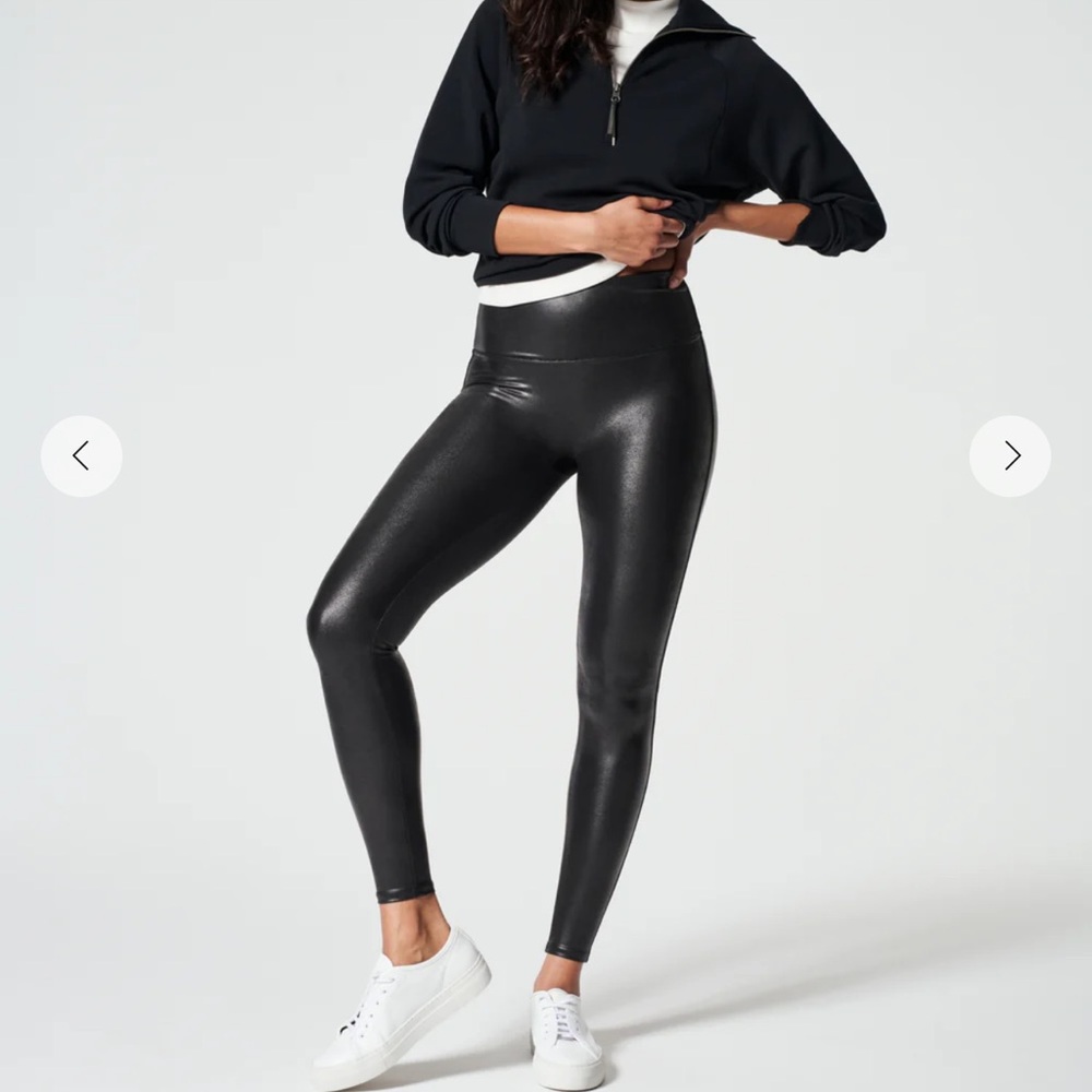 SPANXshape™ Faux Leather Leggings